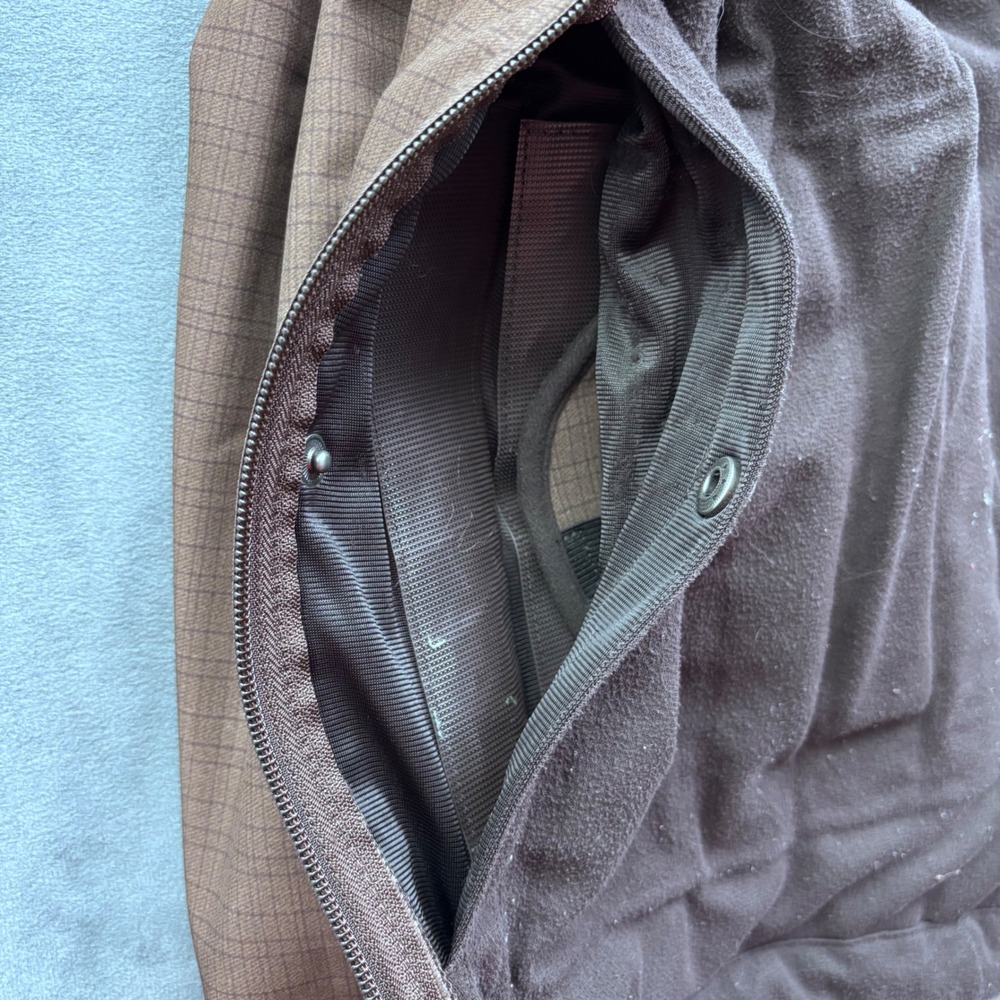 Cinch Womens Brown Grid Softshell Jacket Fleece Lined Full Zip Size M - Picture 9 of 10